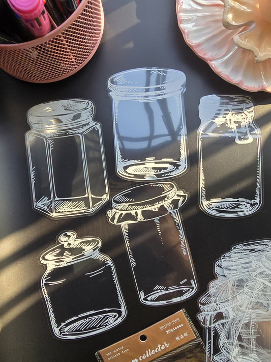 Rmlm003 Transparent Jar Sticker | Dream Collector series | 4*5 20 pcs. 95*140mm