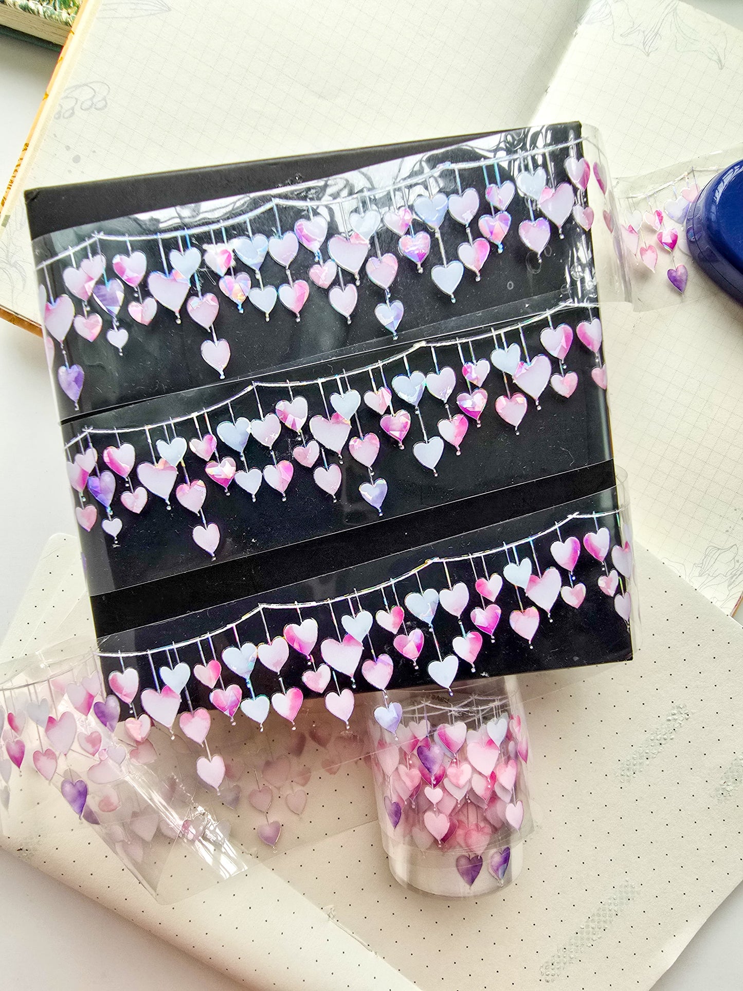 MHD-JDDX005|RC| Transparent Love Sticker Roll Pink