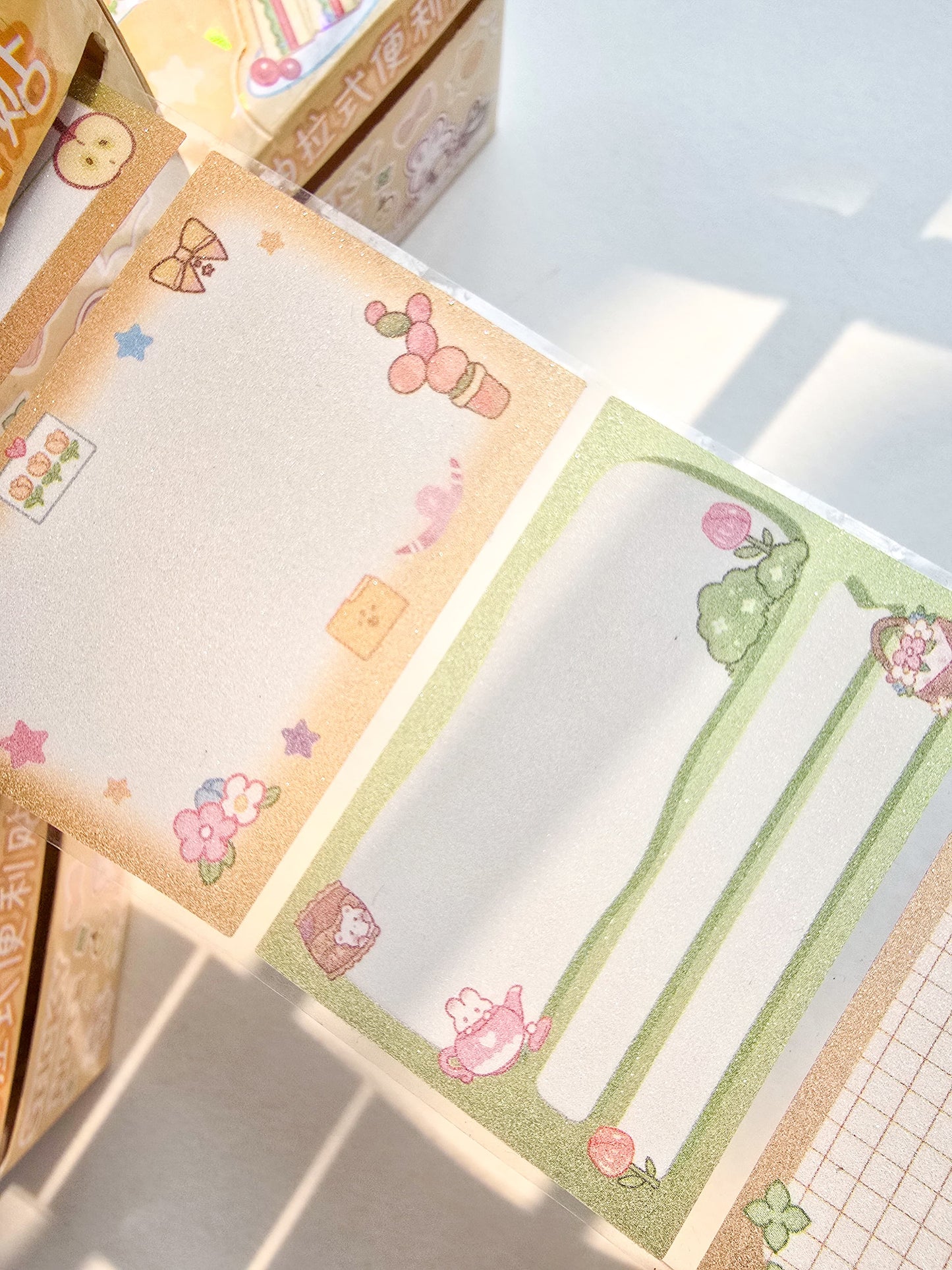 Km2759#2 - 1 pc Kawaii Sticker Roll Pink | 48 pcs Stickers | Pet Transparent Stickers | Bunny