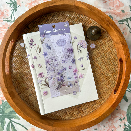 Tz7402C|G-10| Time Memory Flower Sticker Pack 2 Sheets