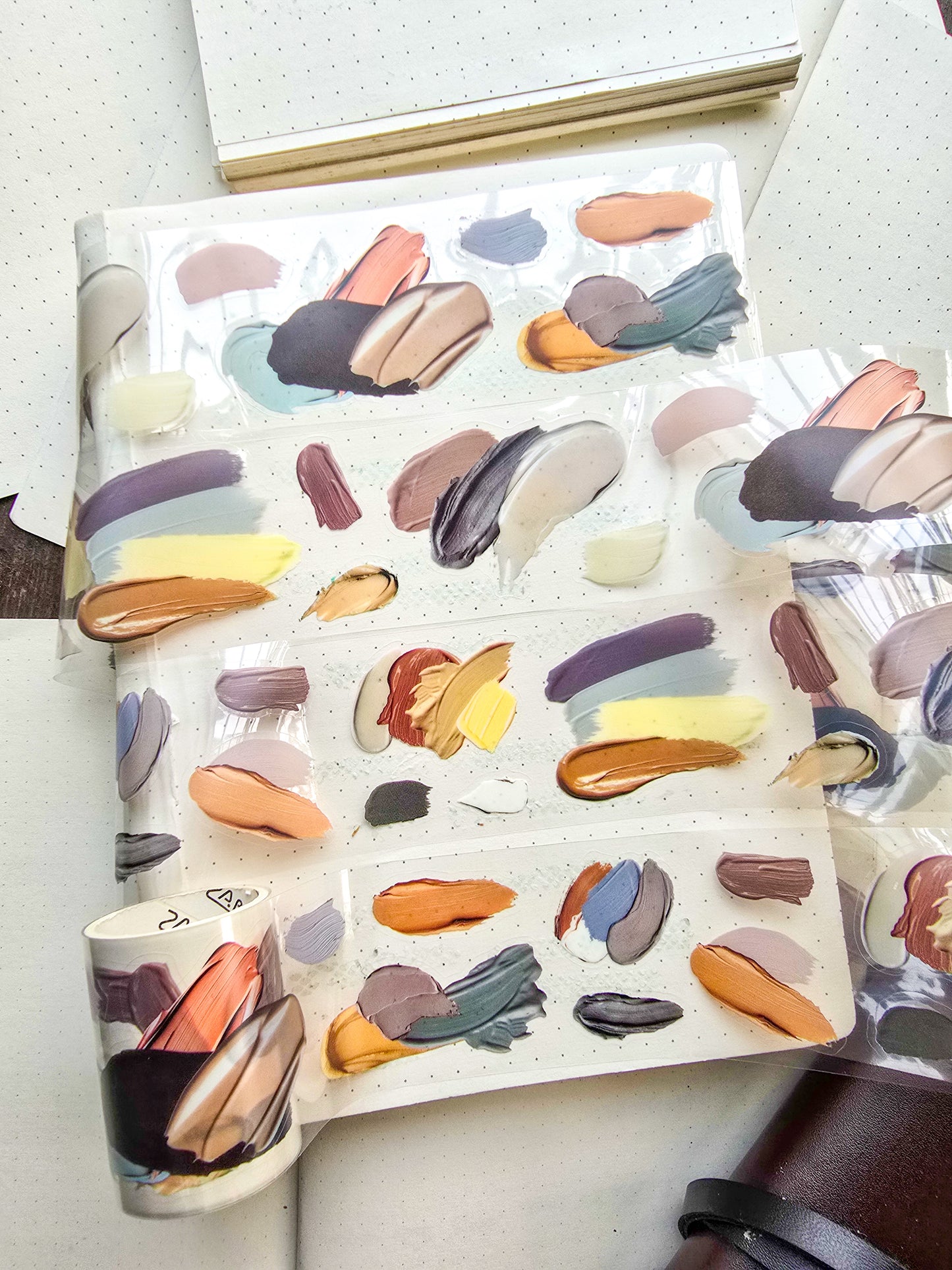 YSLT-202 #5 LIGHT COLOR RICH| Art Paint Themed Pet Sticker Roll| Art Journey Series Tape Sticker Roll