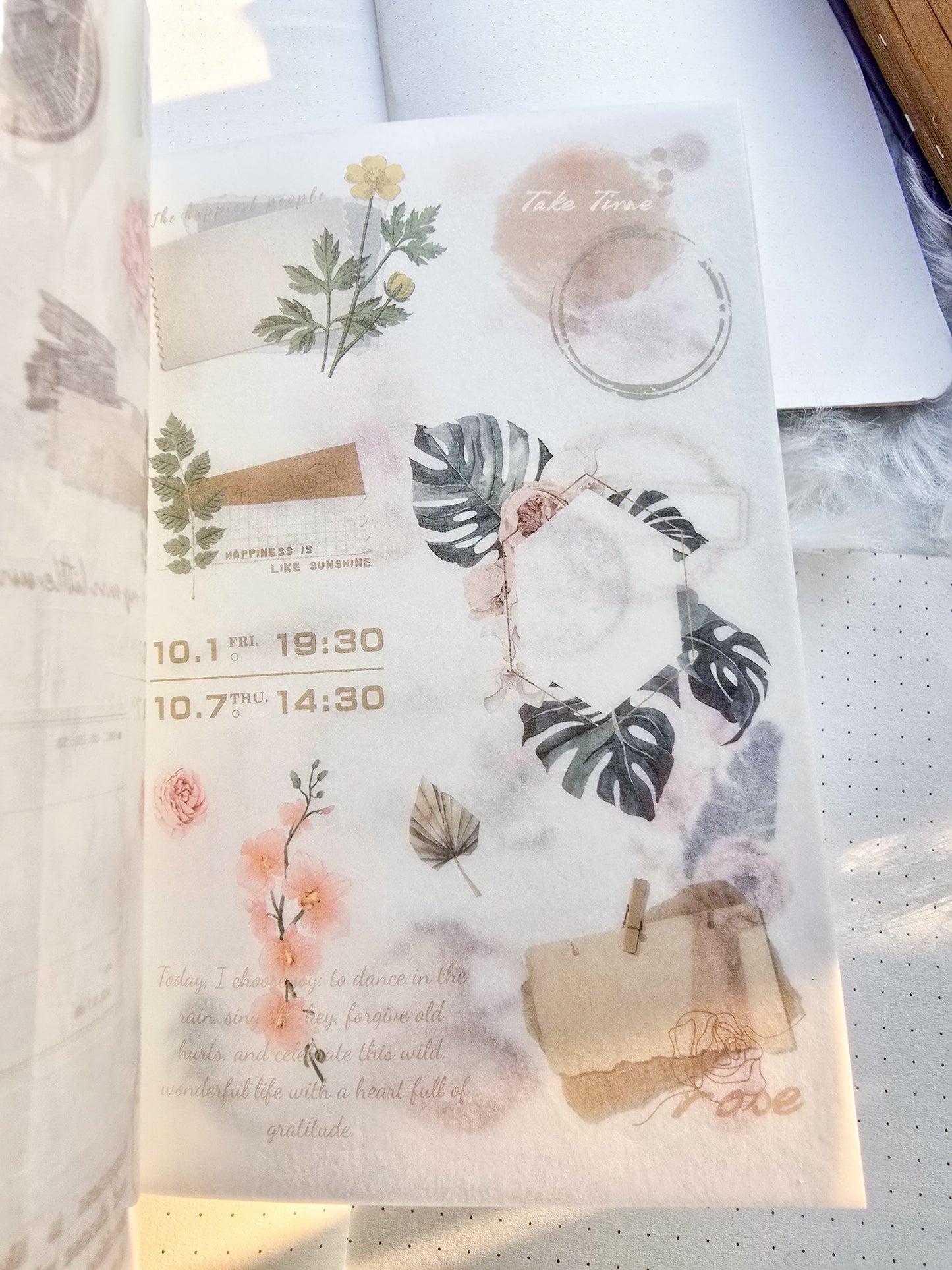 Hjys404 Amber Sunshine Deco And Pet Sticker Book | 20 Sheets 100*150 mm