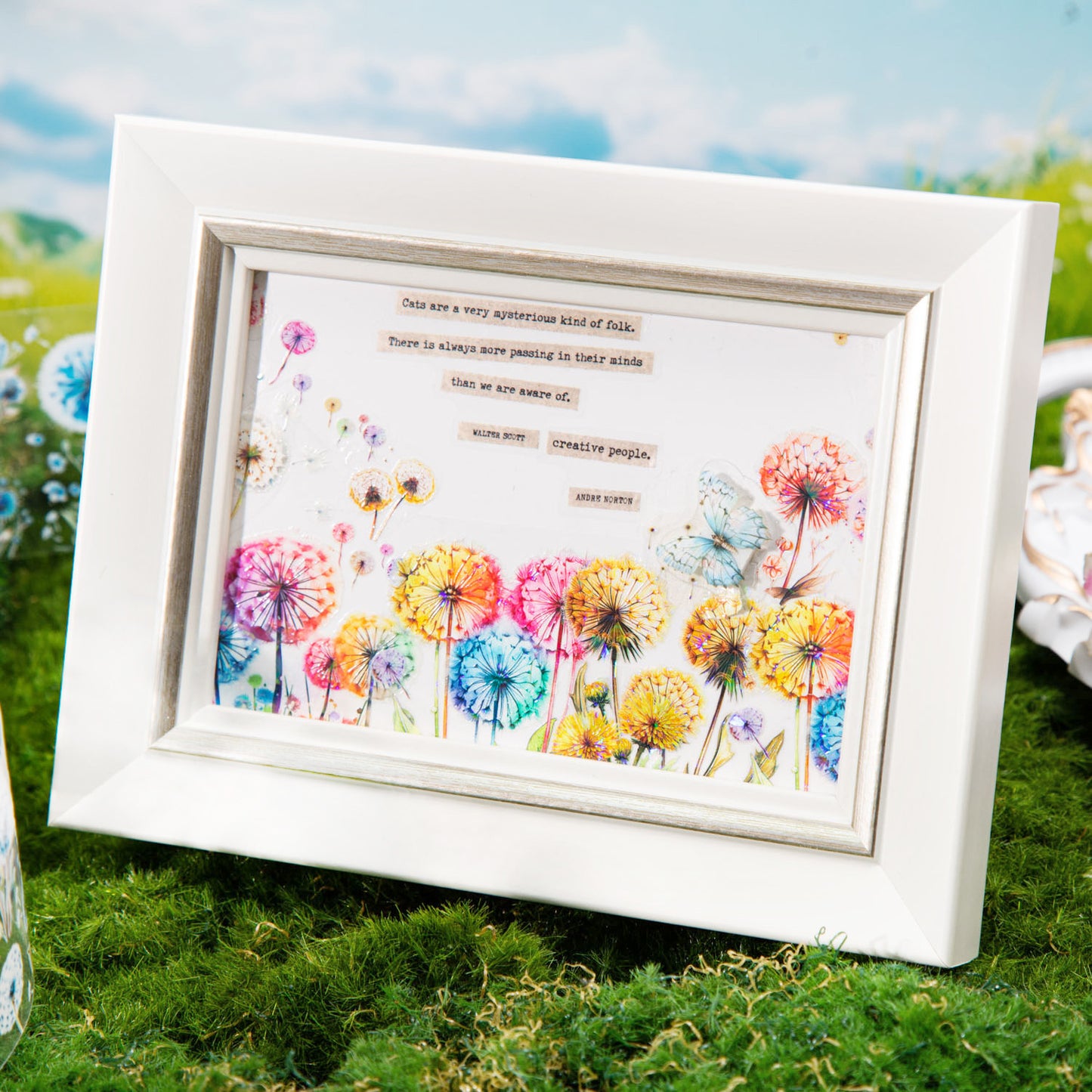 MHD-FWPG005-Floral Theme Transparent PET Sticker Roll | 50 mm | 2mtr