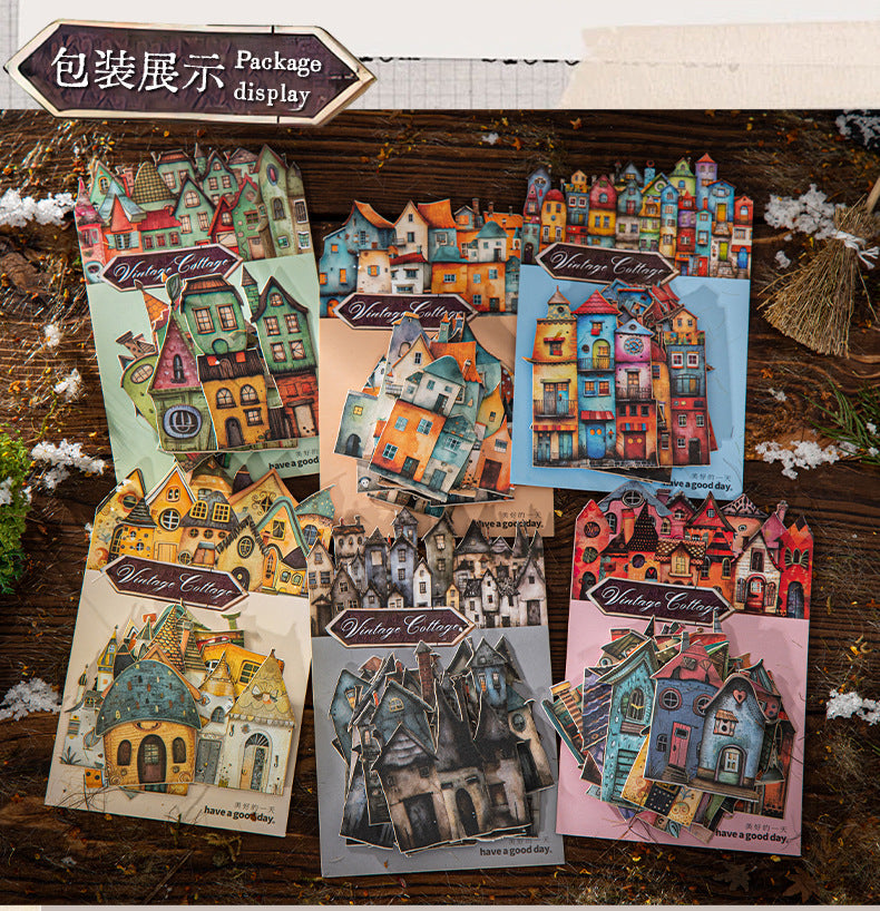 MHD-GGXW005-Vintage Home Paper Stickers | 35 X 80 mm | 15 Designs 1 Each | 15 Stickers Total