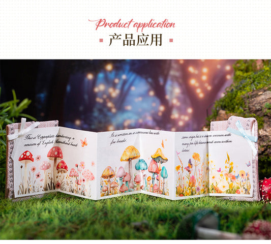 MHD-YJHD004-|RC|Mushroom Theme Transparent PET Sticker Roll | 40 mm | 2mtr