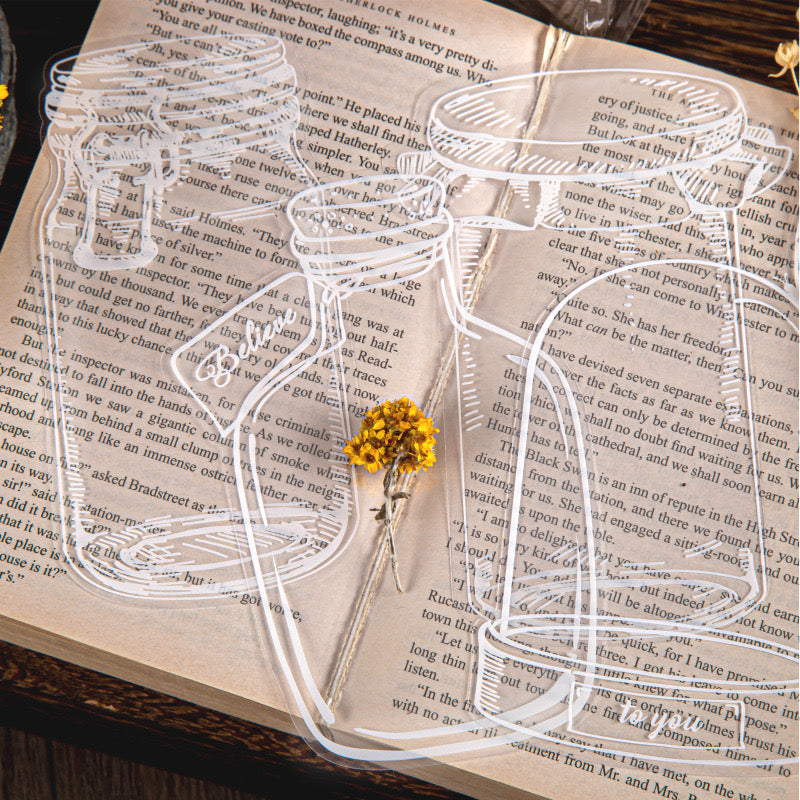 Rmlm004 Transparent Jar Sticker | Dream Collector series | 4*5 20 pcs. 95*140mm