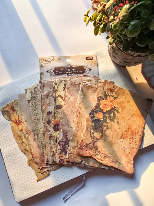 YMHJ602 - material paper Qimeng Huajian series non-sticky DIY collage retro creative notebook