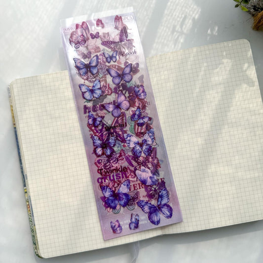 CYLG604|G-1| sticker colorful wings streamer series butterfly cutting film hand account pet creative hand account material sticker