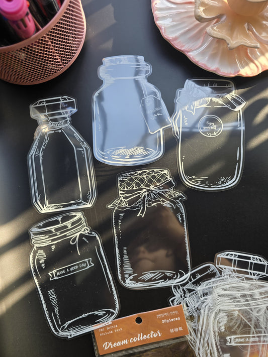 Rmlm005|G-5| Transparent Jar Sticker | Dream Collector series | 4*5 20 pcs. 95*140mm