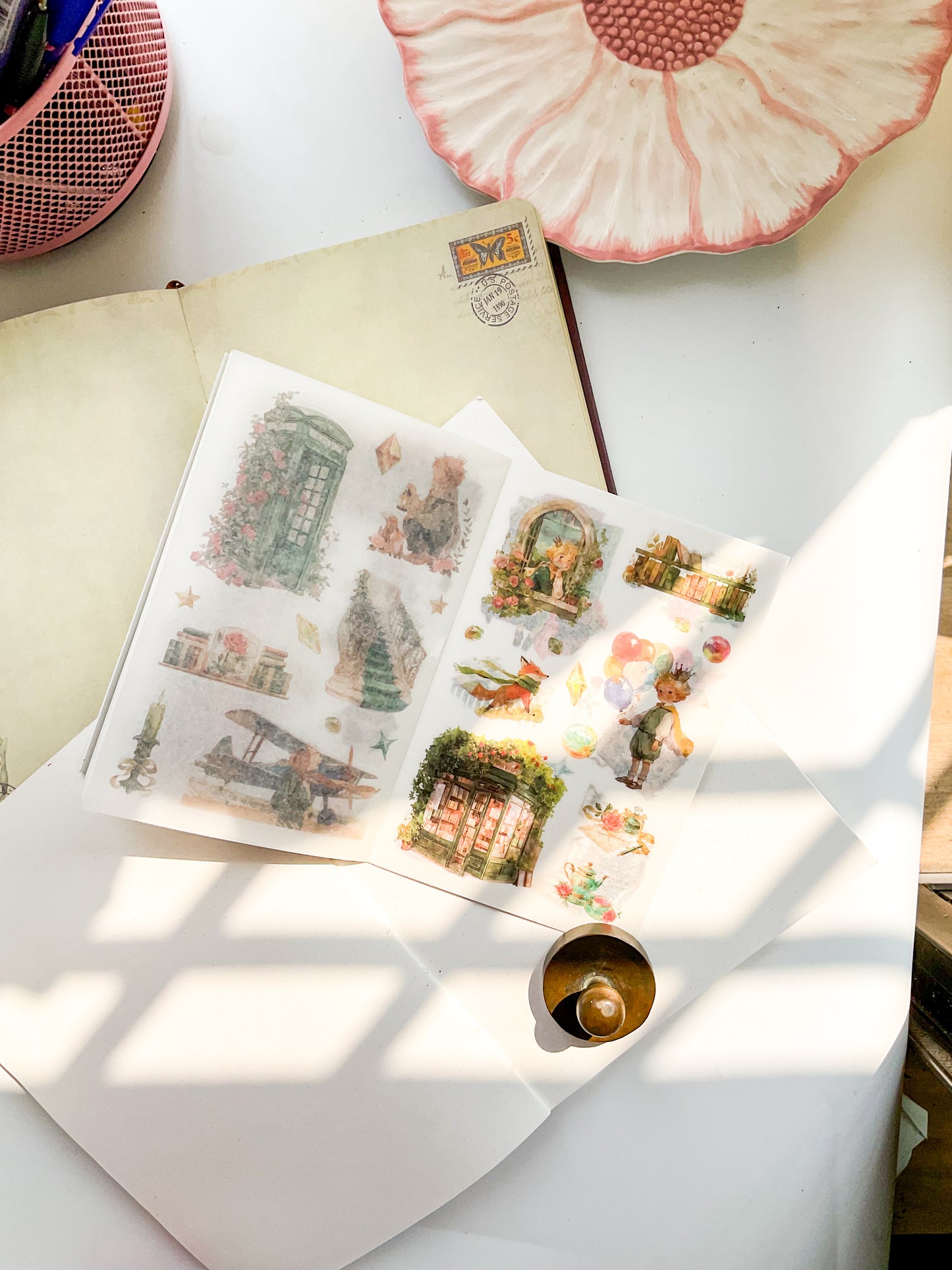 XYYH-403 Jungle Realm||G7 | Fairy Tale Character Sticker Book| Little Prince Pet & Washi Sticker| 150*100mm 20Pcs|Green Theme