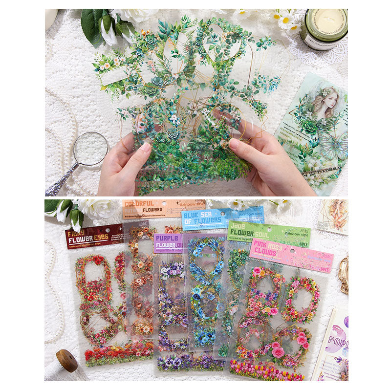 CHHM605 - flat posting paper fleeting pictorial series retro cutting film stamping hand account creative sticker diy