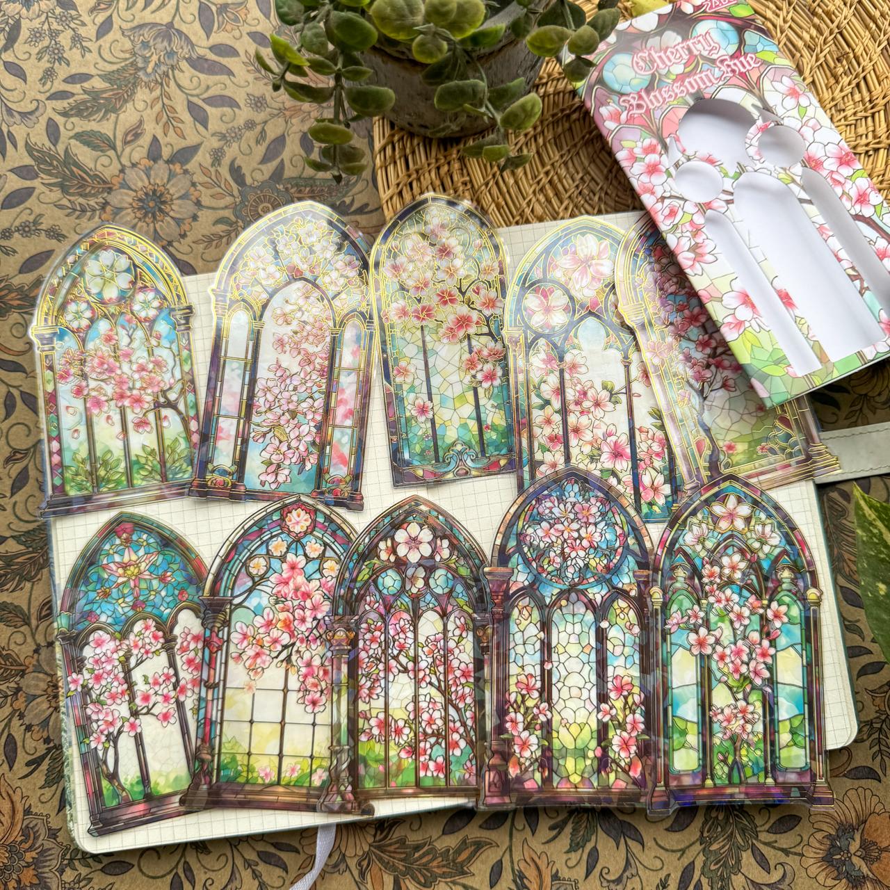 CJHS604|G-4| - sticker window Jing color series laser retro hand curtain waterproof PET material sticker