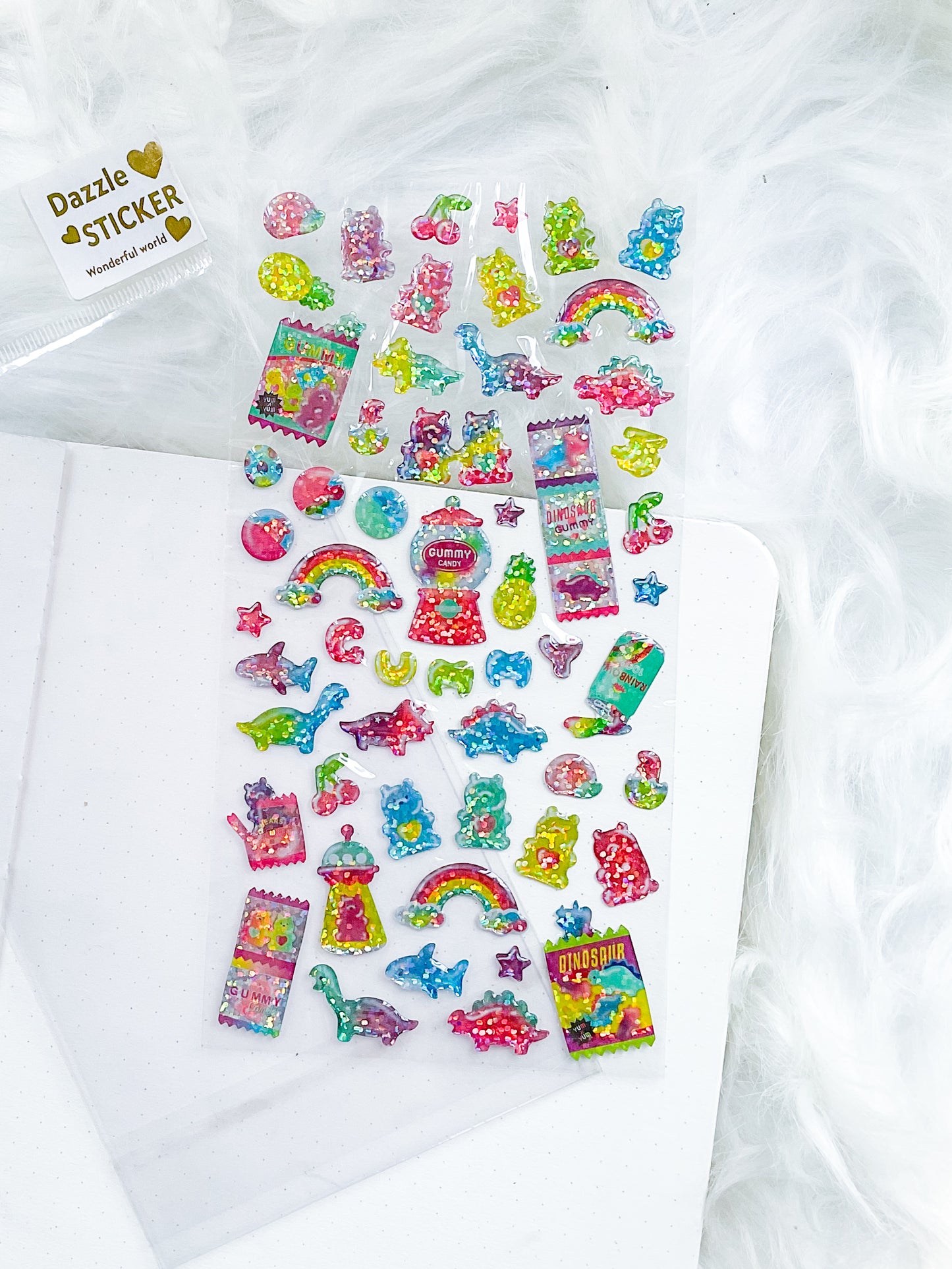ZW-BQ1-8| Dazzle Sticker | 3D | Gummy Candy Sticker |