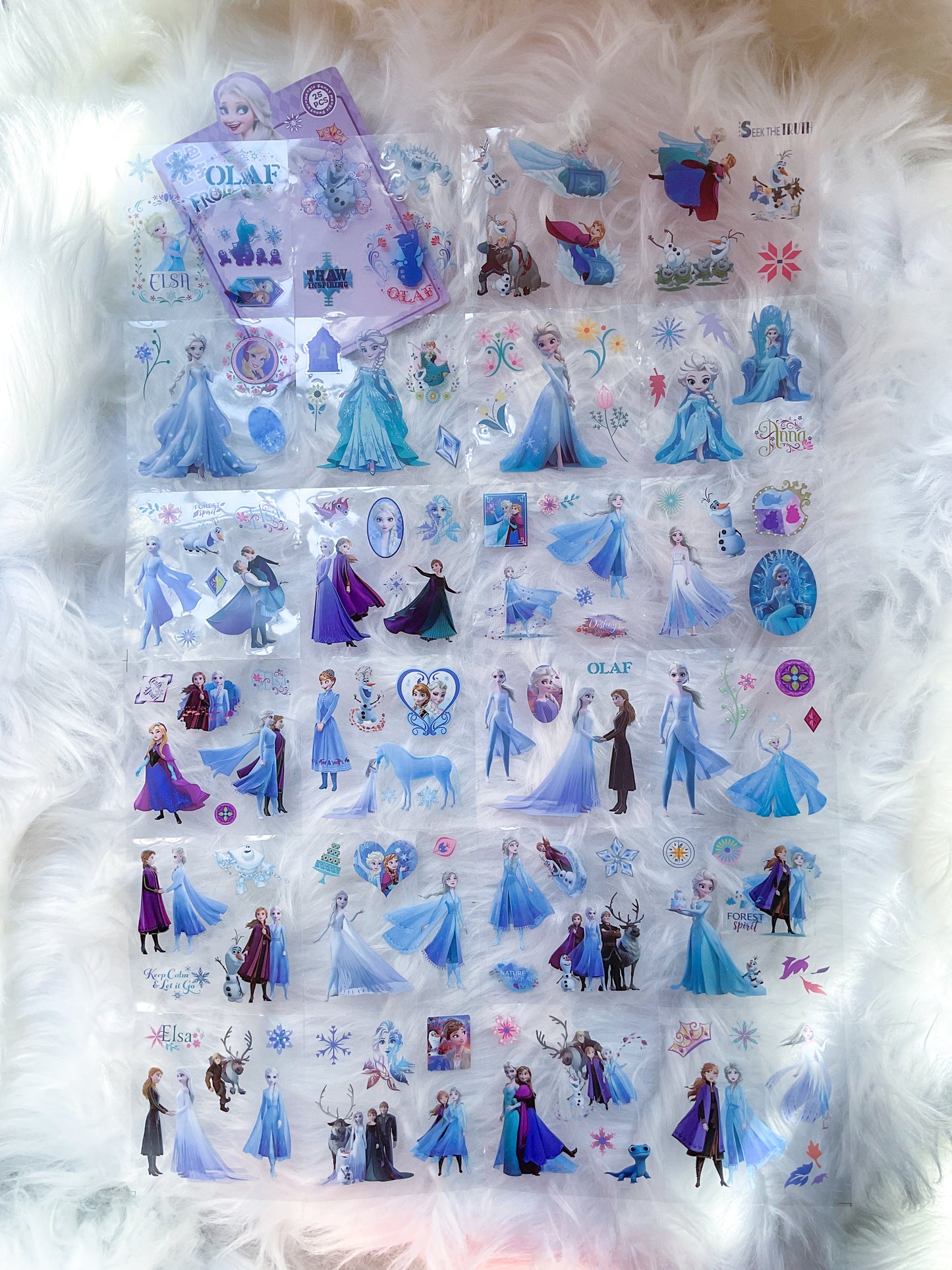 CYD-E#3|G-1| FROZEN II| Cute Cartoon Character Transparent Sticker Sheet| 80x80mm