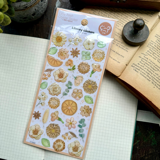 YTEA84|G-10| Little Fresh Crystal Sticker 3d foiled | 1 sheet
