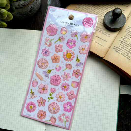 YTEA80|G-10| Little Fresh Crystal Sticker 3d foiled | 1 sheet | Lunar