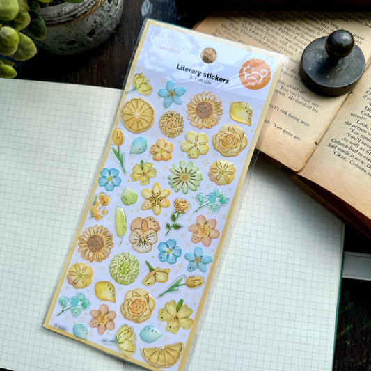 YTEA85|G-10| Little Fresh Crystal Sticker 3d foiled | 1 sheet | Lunar