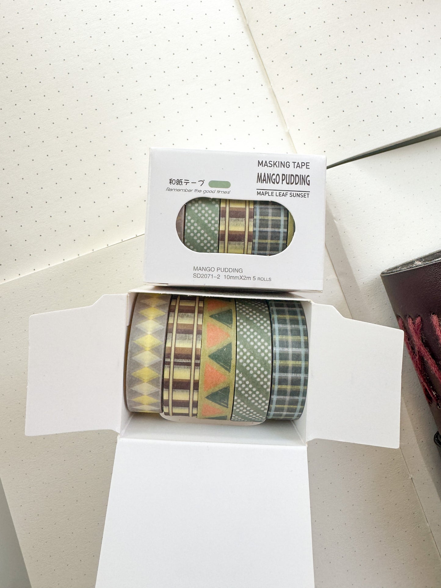 Sd2071-2 Mango Pudding Series Washi Tape Set Paper Tape| 1cm* 2m set of 5