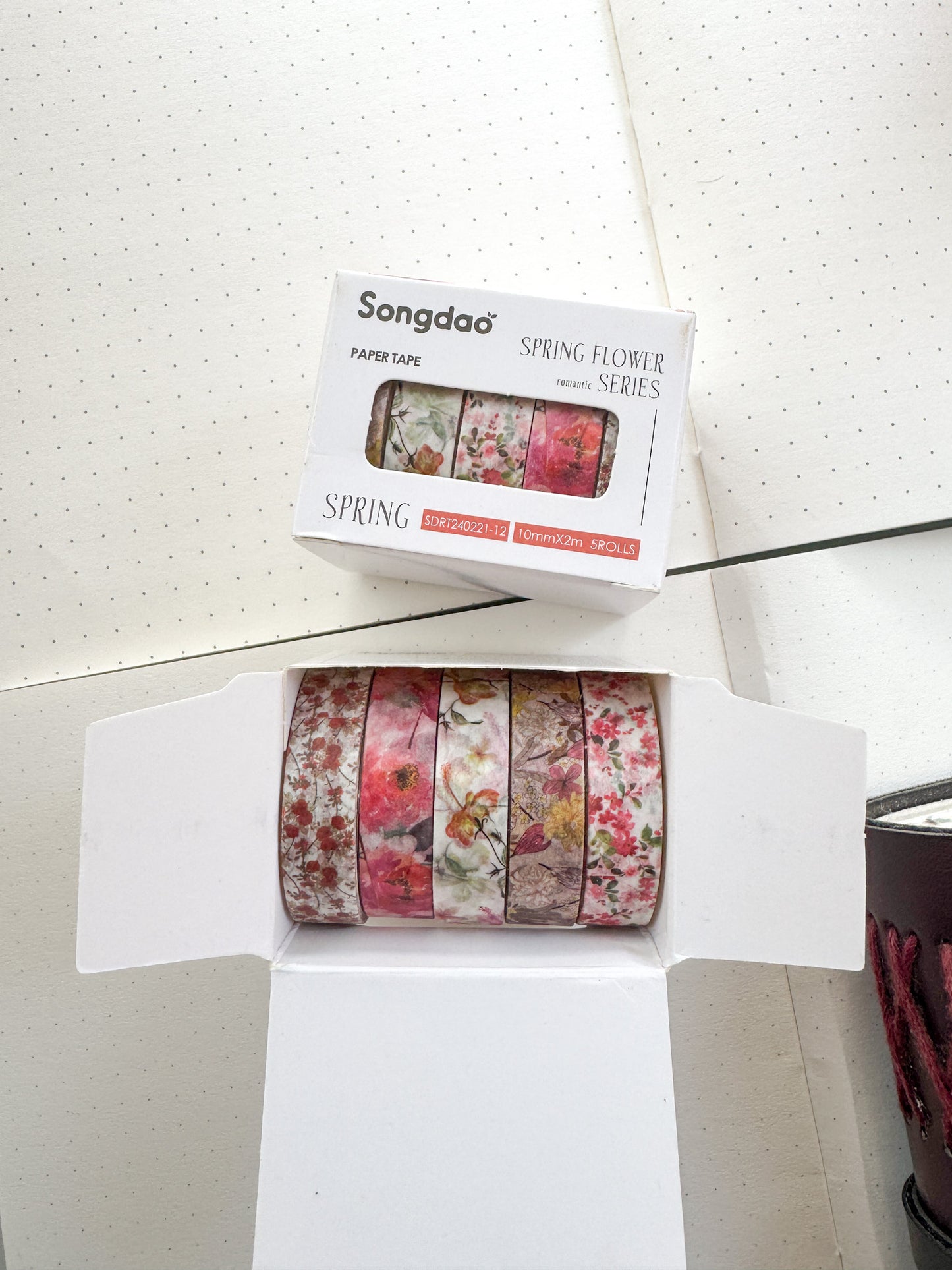 Sdrt240221-12 Spring Flower Series Washi Tape Set Paper Tape| 1cm* 2m set of 5