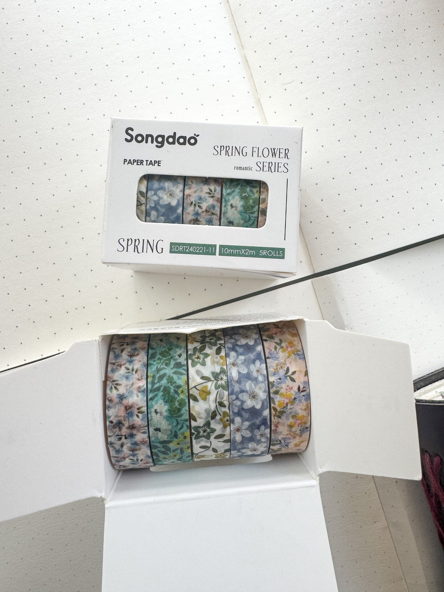 Sdrt240221-11 Spring Flower Series Washi Tape Set Paper Tape| 1cm* 2m set of 5