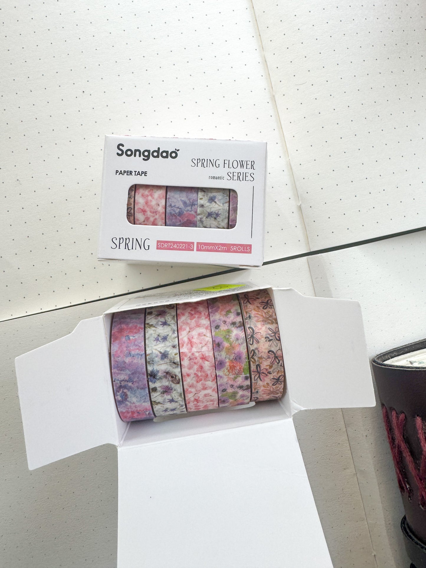 Sdrt240221-3 Spring Flower Series Washi Tape Set Paper Tape| 1cm* 2m set of 5