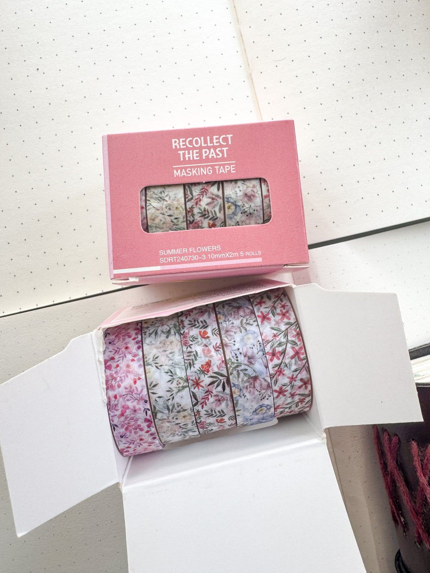 Sdrt240730-3 Summer Flower Series Washi Tape Set Paper Tape| 1cm* 2m set of 5