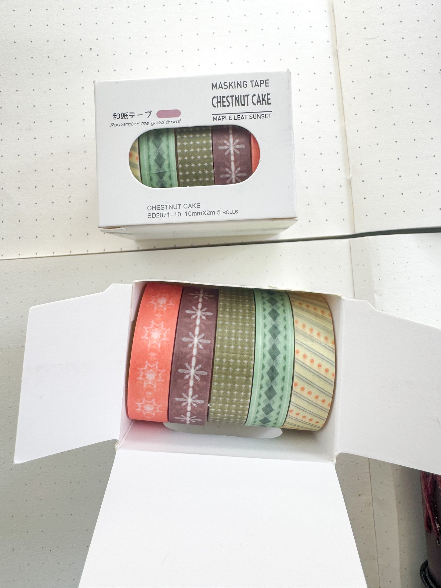 Sd2071-10 Taro Pudding Sago Series Washi Tape Set Paper Tape| 1cm* 2m set of 5