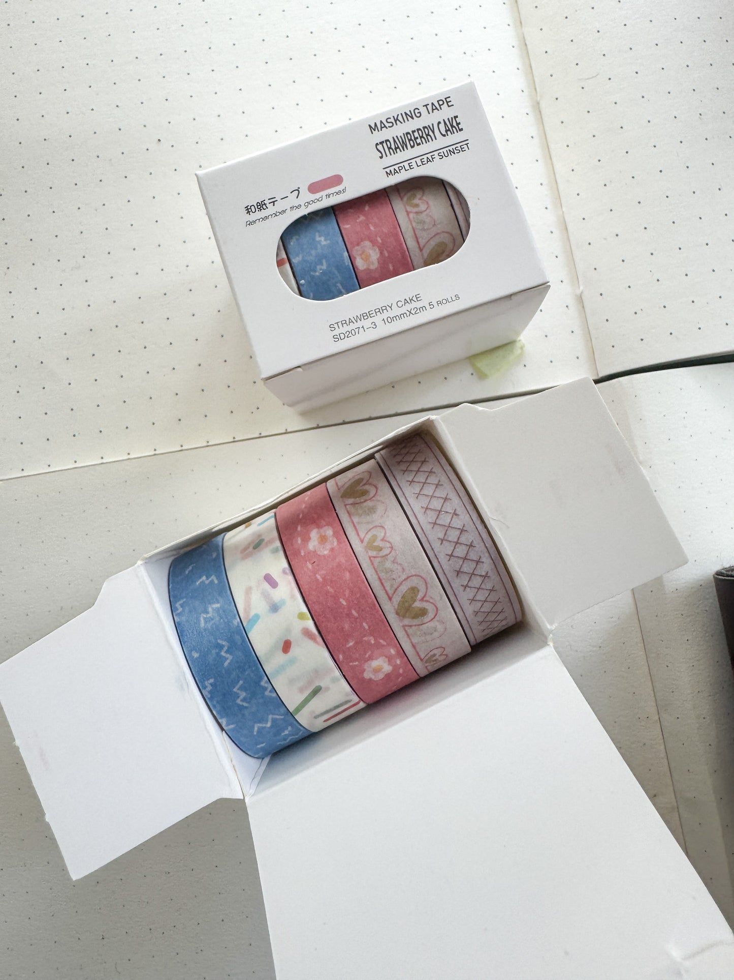 Sd2071-3 Red Bean Paste Series Washi Tape Set Paper Tape| 1cm* 2m set of 5