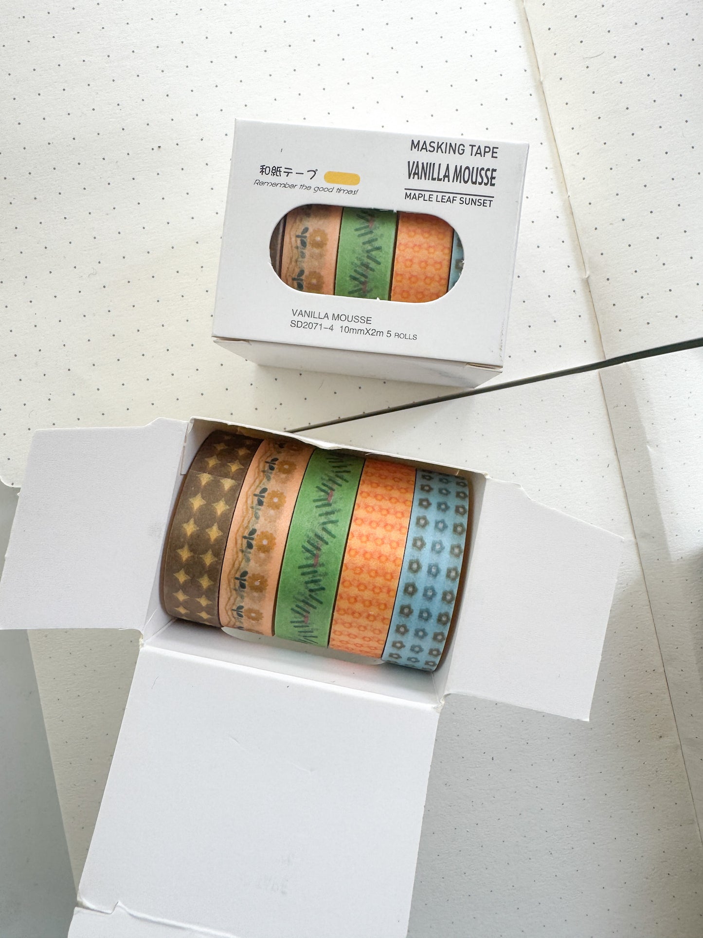 Sd2071-4 Vanila mose Series Washi Tape Set Paper Tape| 1cm* 2m set of 5