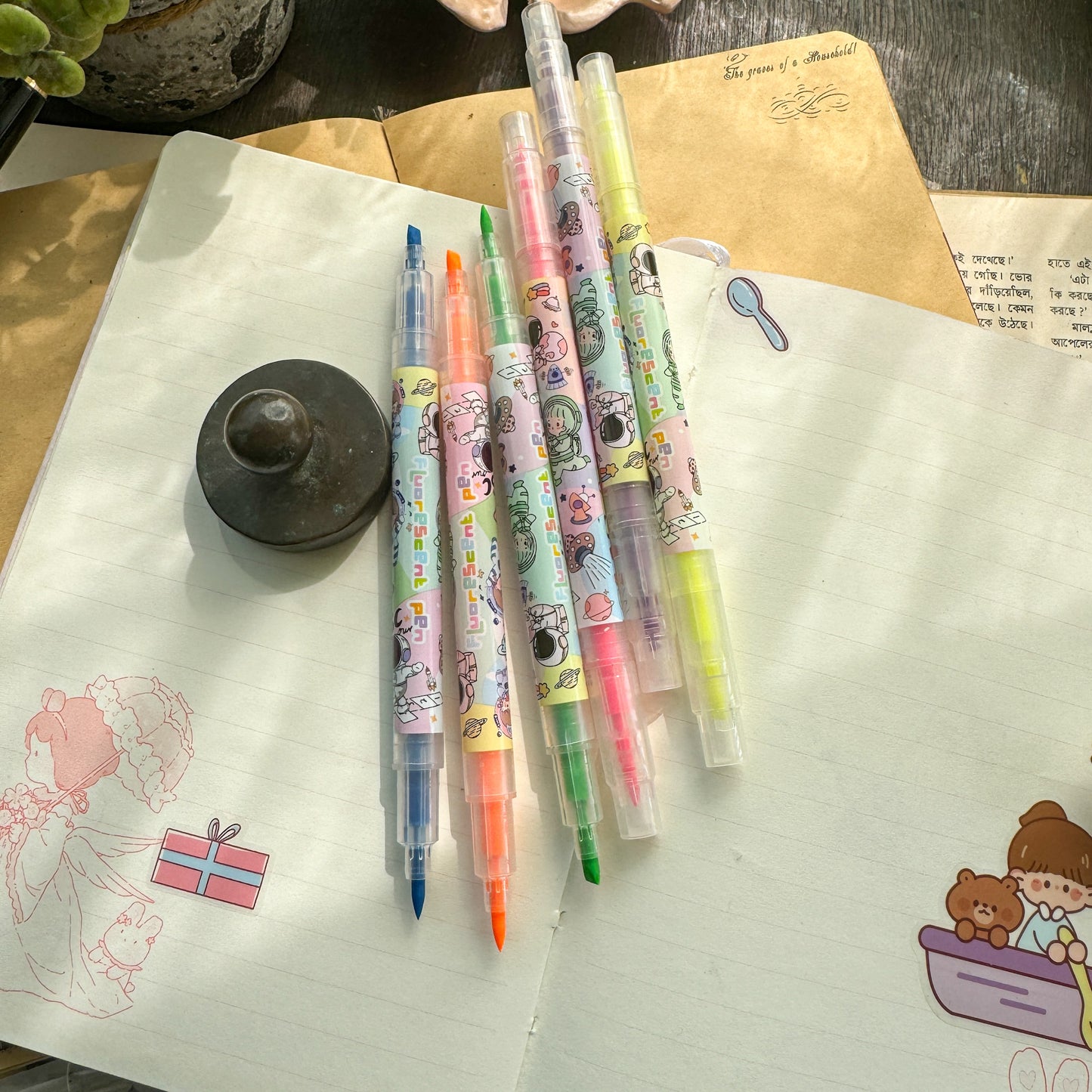 QBT 2778 Line Water colour Highlighter Duel Nib | Rendom 1Pcs |