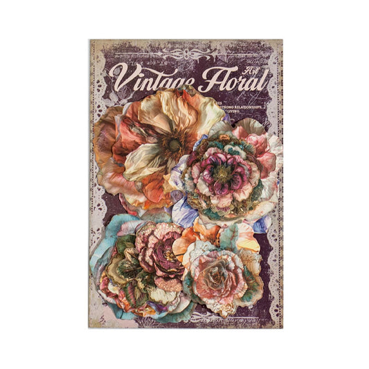 MG024-0954-Yan Ji stickers retro floral series retro flower notebook decoration material 20 pieces into 6 types