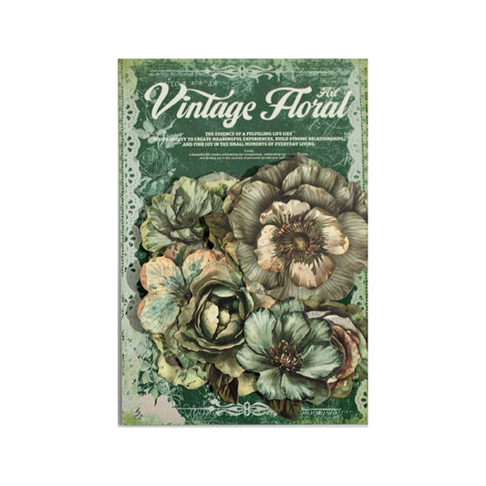 MG024-0958- |G-3|Yan Ji stickers retro floral series retro flower notebook decoration material 20 pieces into 6 types