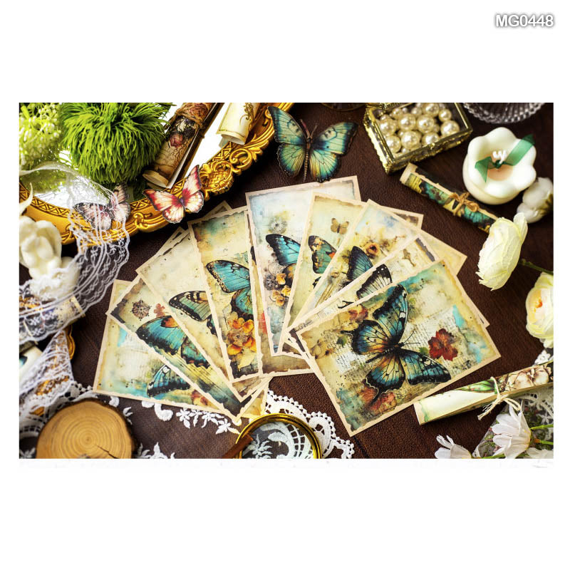 Mg0448 Retro Butterfly Paper Sheets 95*140Mm 30P