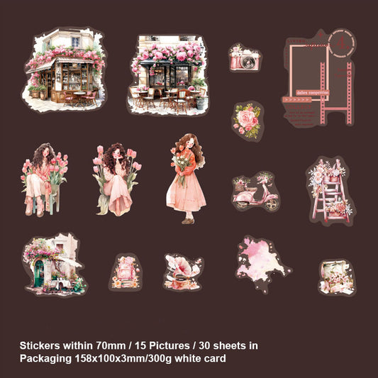 MG051-0022|G-3| Yan Ji PET sticker pack Chi Yu life series character life theme handbook decoration material 30 pieces 5 types