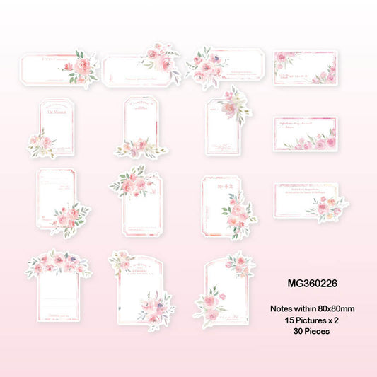 Mg360226|G-3| Blooming Dreamer Paper Cutout Sticker 30P