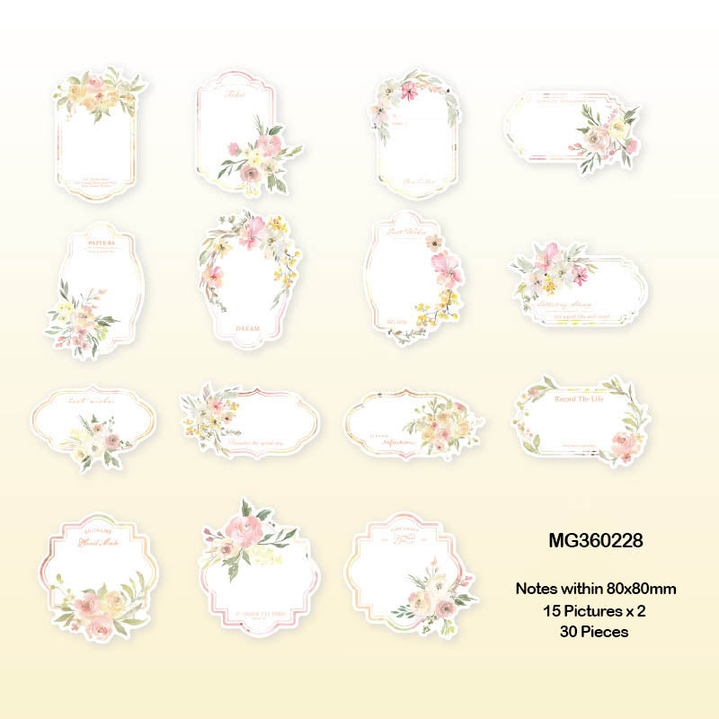 Mg360228|G-3| Blooming Dreamer Paper Cutout Sticker 30P
