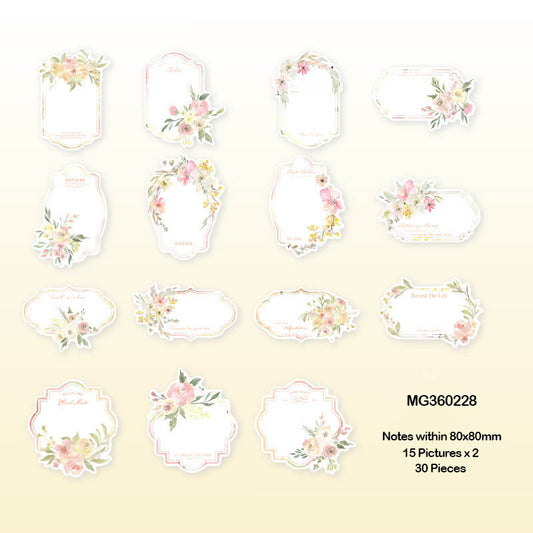 Mg360228|G-3| Blooming Dreamer Paper Cutout Sticker 30P