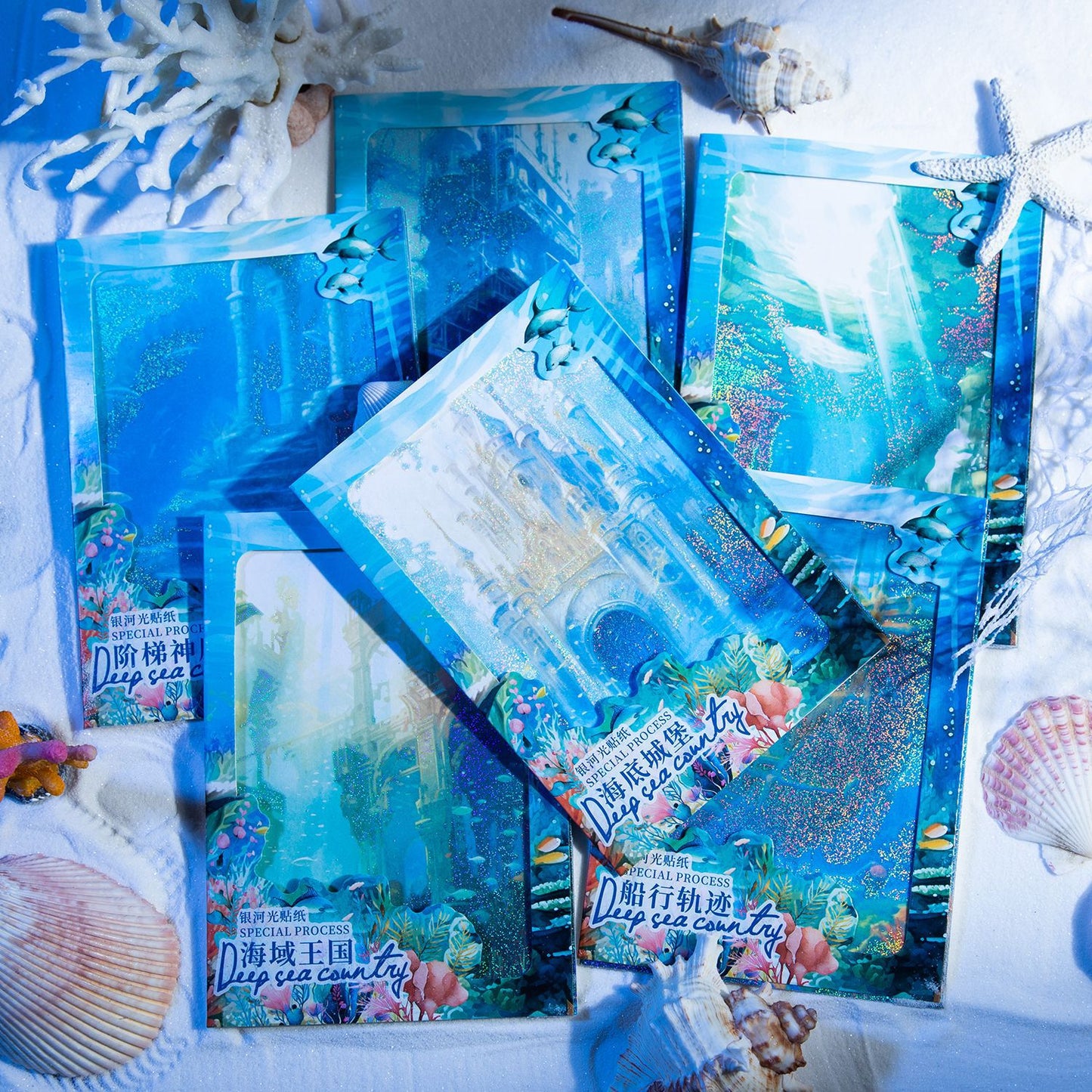 MHD-SHGD006|G-4|-Sea Theme Paper Sticker 5 Sheets |100X140mm