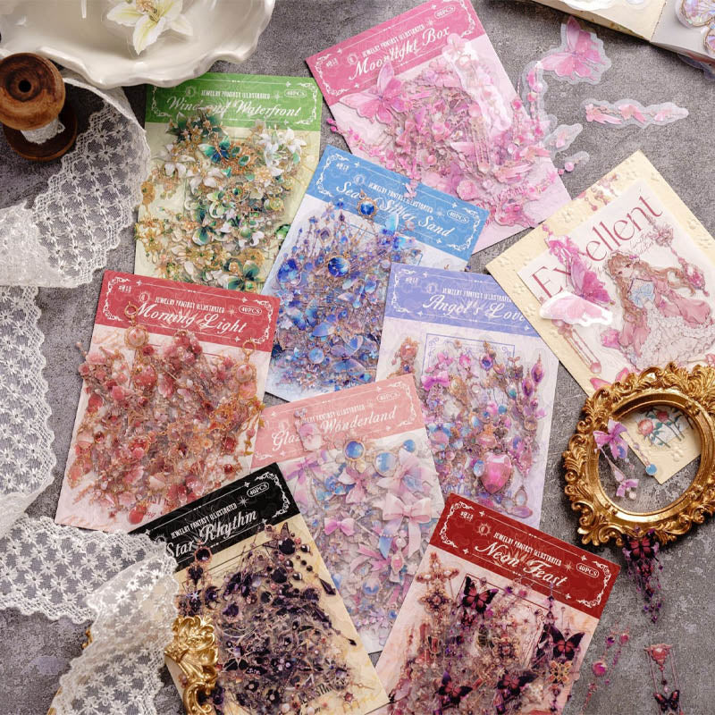 TS06G178 Jewelry Fantasy Illustrated Sticker 40Pc
