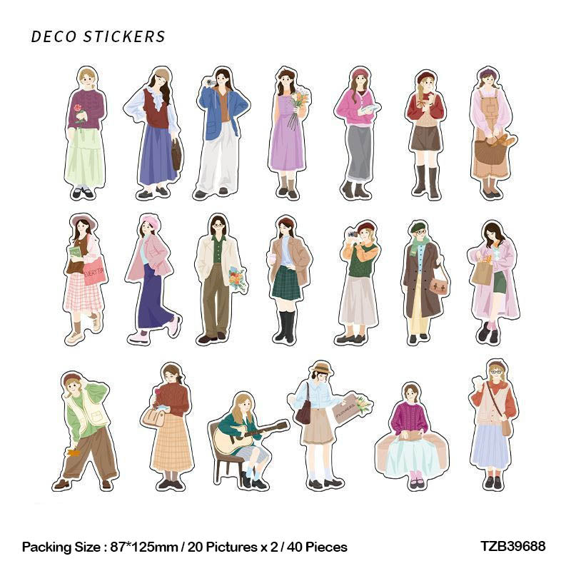 Tzb39688|G-4| Daily Me And You Sticker 40Pc | Girl Stickers
