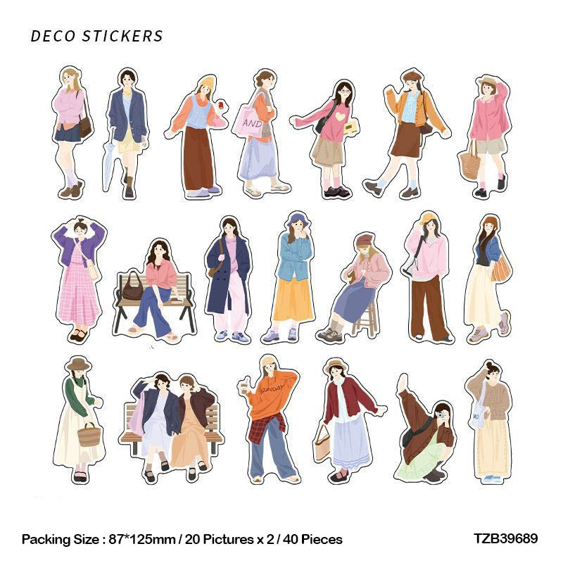 Tzb39689 Daily Me And You Sticker 40Pc | Girl Stickers