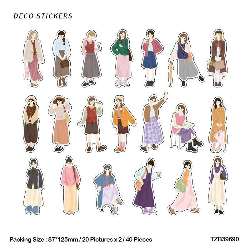 Tzb39690|G-4| Daily Me And You Sticker 40Pc | Girl Stickers