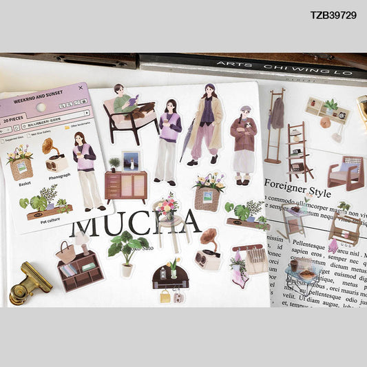 Tzb39729 |G4| Infeel Pet Sticker Pack 20Pc | Girl Stickers