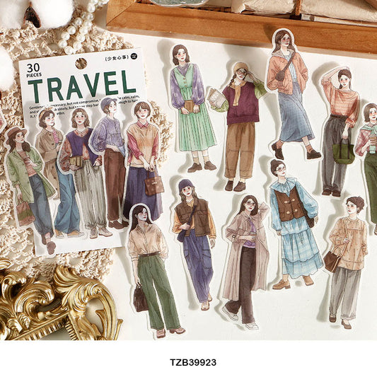 Tzb39923|G-4| Japanese Character Deco Sticker 30Pc