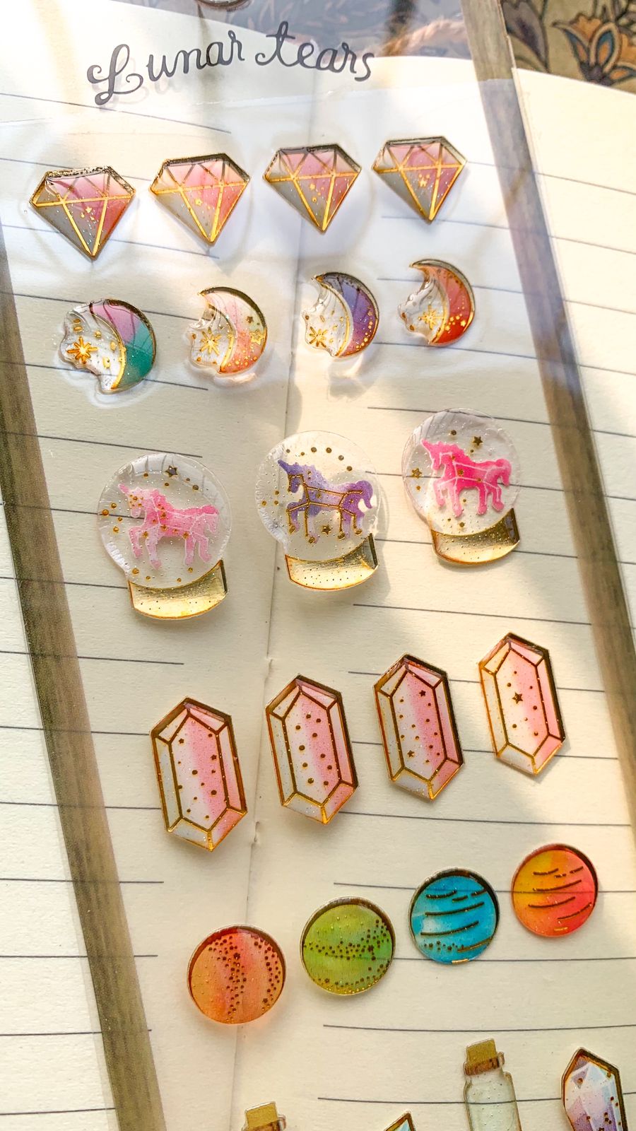 ZWBLXH |G-10|#3 Sticker Lunar Tears | Transparent Stickers | Pet Stickers