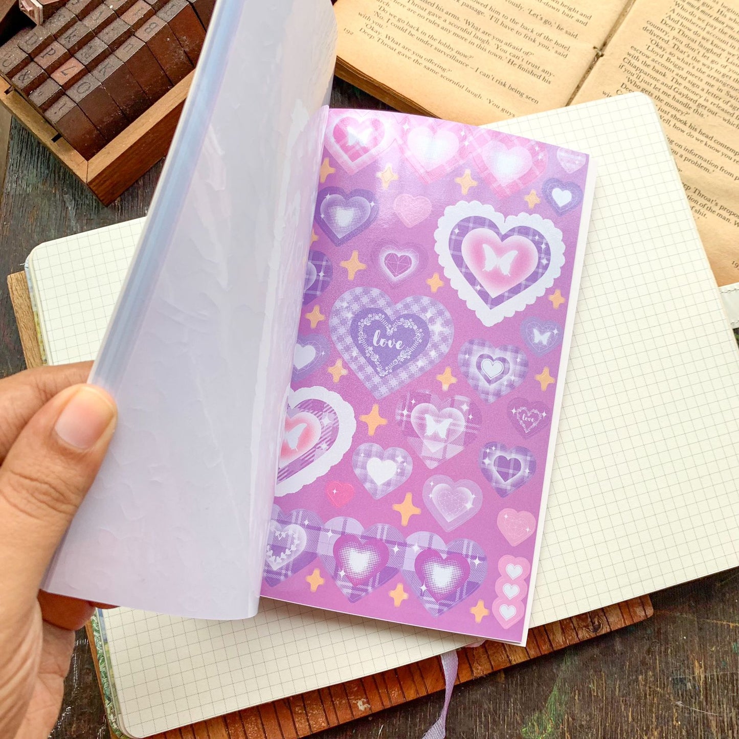KQ-1624|G-7| MSR - Kawaii Decorative Sticker Book | Deco Stickers | 24 Sheets | 12.5x18.5CM | Misty Secret Realm