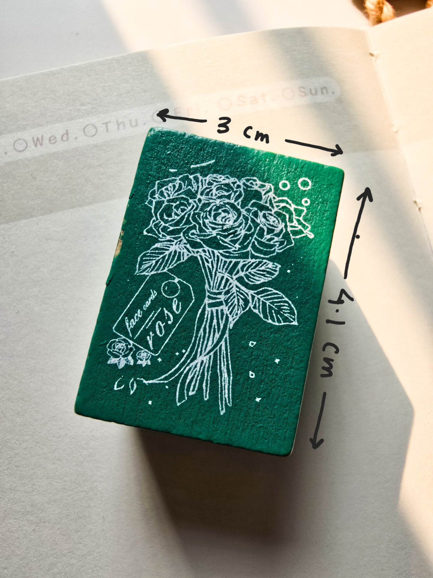 SXHX201 - H Wooden Stamp | Flower | The Wooden Stamp | Green box