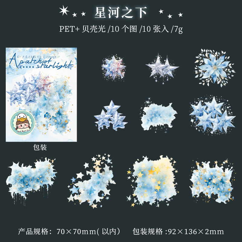 MHD-YPXG004-Floral Theme Transparent PET Sticker | 70x70 mm | 10 Stickers
