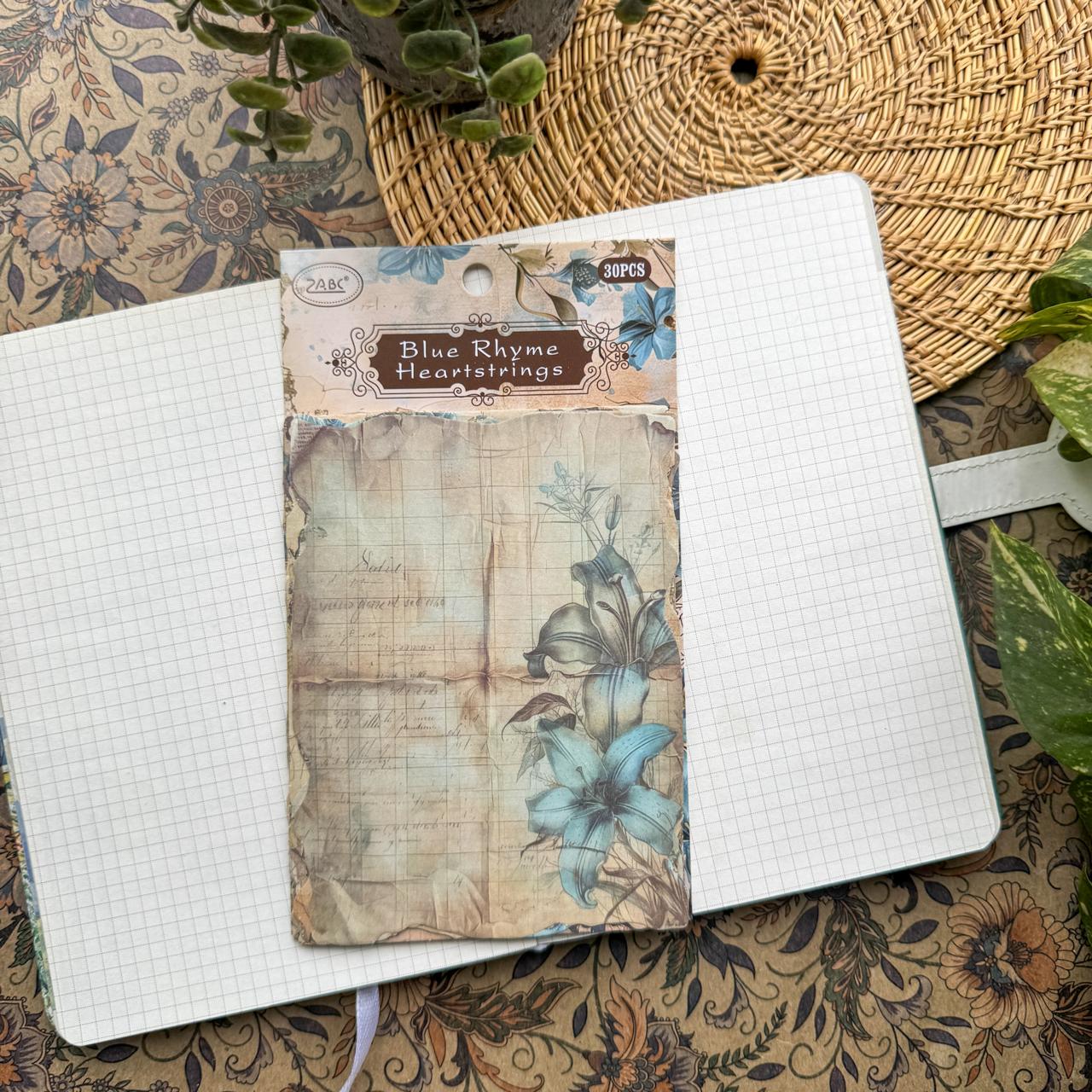 YMHJ603 - material paper Qimeng Huajian series non-sticky DIY collage retro creative notebook