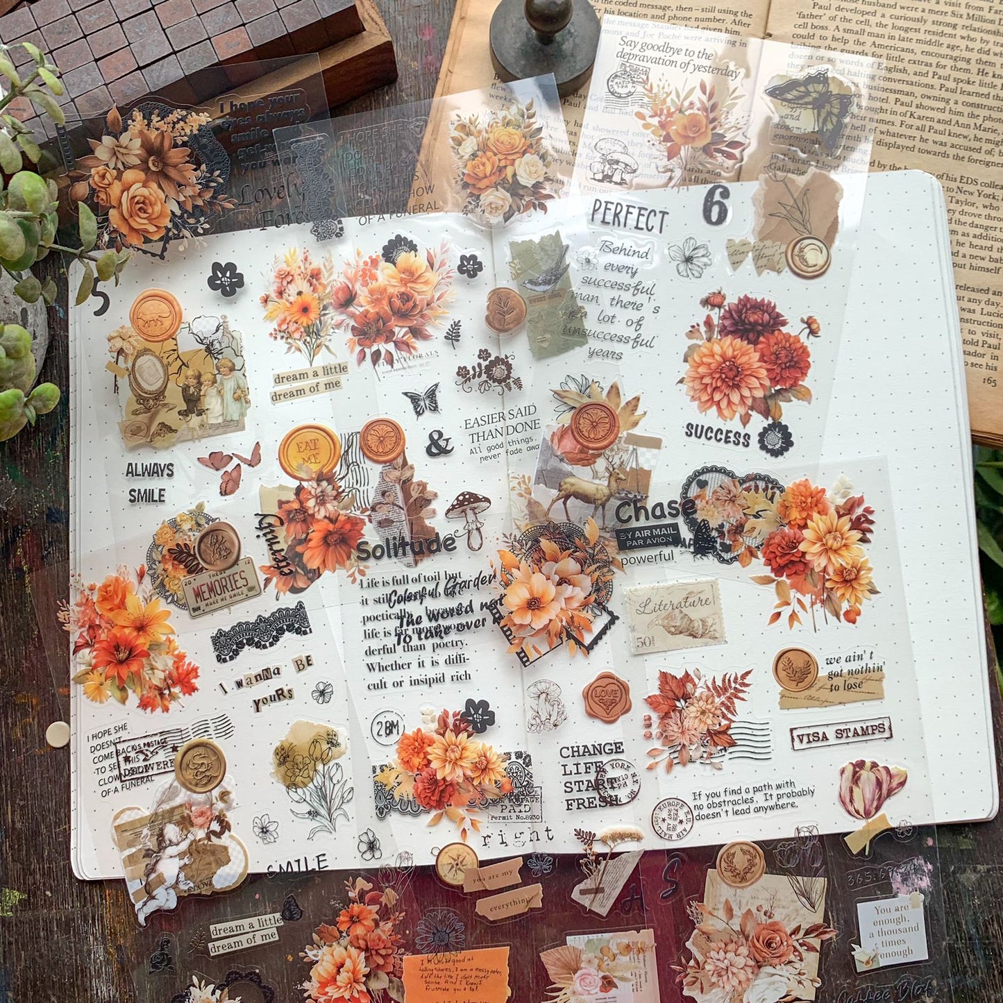 DS-THF-3-TS(KQ) | PET Journal Paper Sticker Twilight stories | 6 sheets |95*180mm |